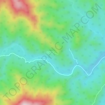 Carte topographique Sabbang, altitude, relief