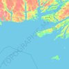 Carte topographique Pass Island, altitude, relief