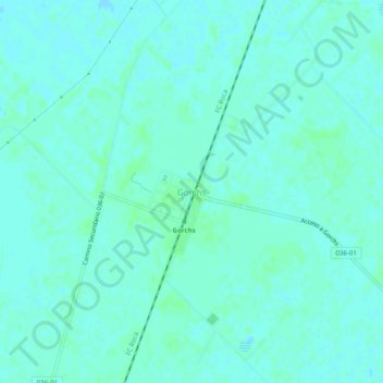 Carte topographique Gorchs, altitude, relief