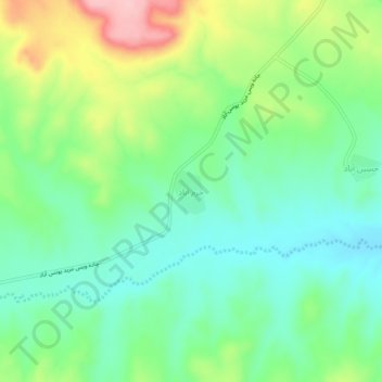 Carte topographique خرم آباد, altitude, relief