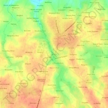 Carte topographique La Gare, altitude, relief