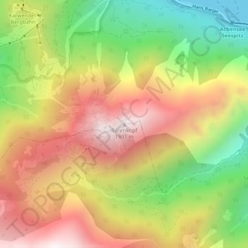 Carte topographique Bärenkopf, altitude, relief