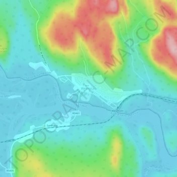 Carte topographique Wemotaci, altitude, relief