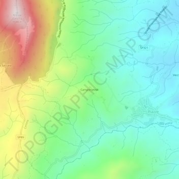 Carte topographique Camporsevoli, altitude, relief