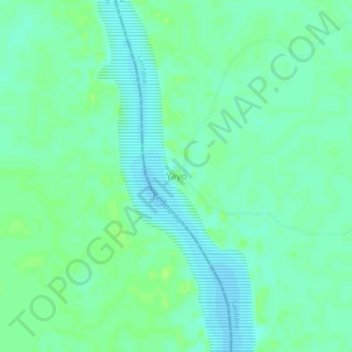 Carte topographique Yayo, altitude, relief