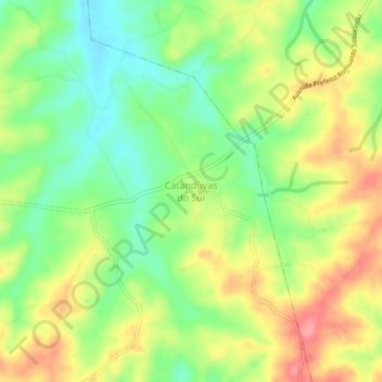 Carte topographique Catanduvas do Sul, altitude, relief