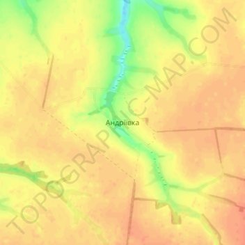 Carte topographique Andriivka, altitude, relief