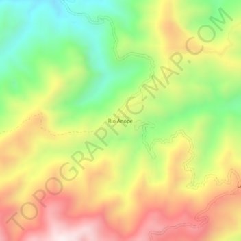 Carte topographique Rio Anope, altitude, relief