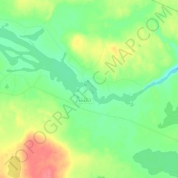Carte topographique Killingi, altitude, relief