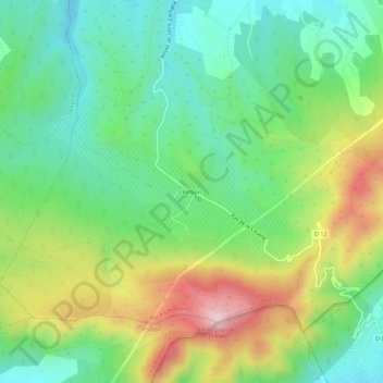 Carte topographique Kirbon, altitude, relief