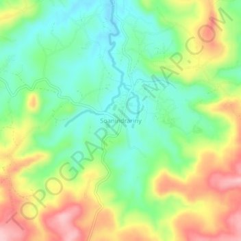 Carte topographique Soanindrariny, altitude, relief