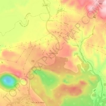 Carte topographique La Dehesa, altitude, relief