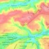 Carte topographique Clandown, altitude, relief