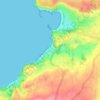 Carte topographique Caroual-Plage, altitude, relief