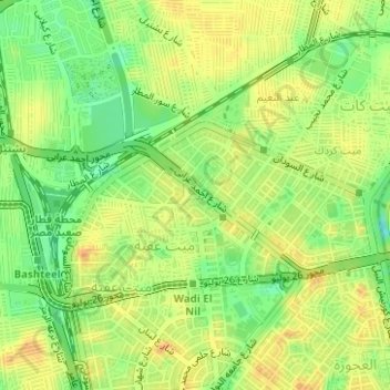 Carte topographique medosa, altitude, relief