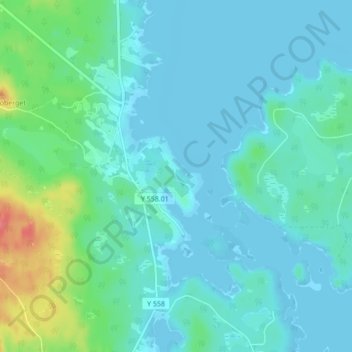 Carte topographique Björn, altitude, relief