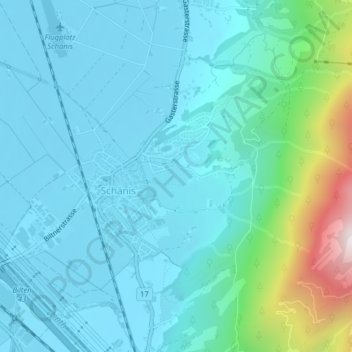 Carte topographique Steinen, altitude, relief