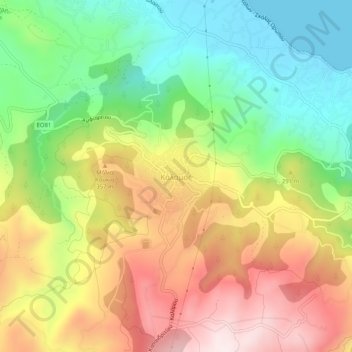 Carte topographique Kalamos, altitude, relief