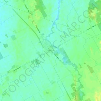 Carte topographique Berwick, altitude, relief