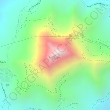 Carte topographique Cerro Chorolque, altitude, relief