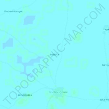 Carte topographique Missaka, altitude, relief