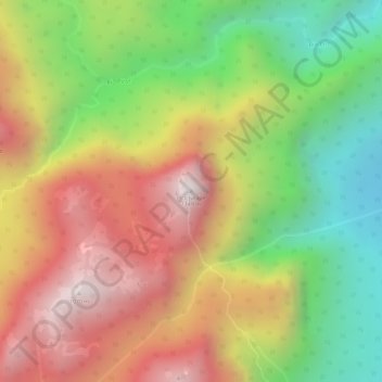 Carte topographique Pico Jurapê, altitude, relief