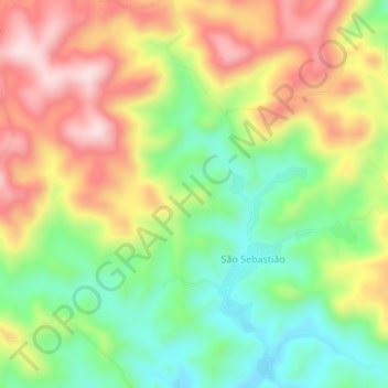 Carte topographique São Sebastião, altitude, relief