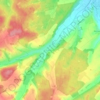 Carte topographique Spindelwag, altitude, relief