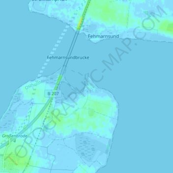 Carte topographique Großenbroderfähre, altitude, relief