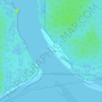 Carte topographique Barra de Superagui, altitude, relief