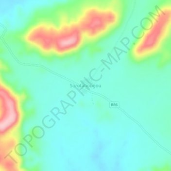 Carte topographique Sorotabougou, altitude, relief