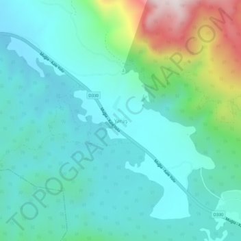 Carte topographique Yaraş, altitude, relief