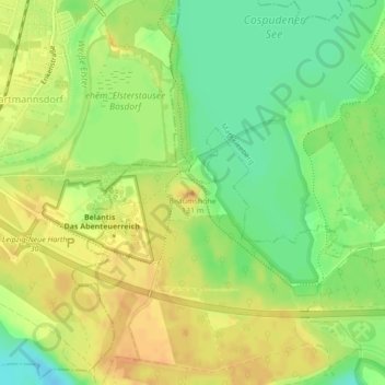 Carte topographique Bistumshöhe, altitude, relief