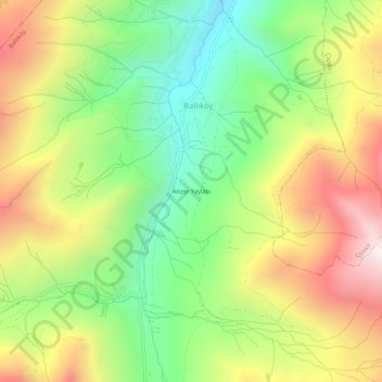 Carte topographique Anzer Yaylası, altitude, relief
