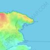 Carte topographique Mare Morto, altitude, relief