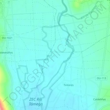 Carte topographique Sandianes, altitude, relief