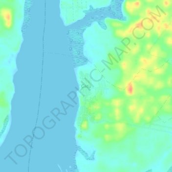Carte topographique Catu, altitude, relief