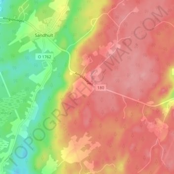 Carte topographique Götsered, altitude, relief