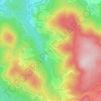 Carte topographique Fayot, altitude, relief