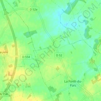 Carte topographique La Brosse, altitude, relief