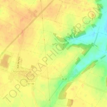 Carte topographique Les Beauges, altitude, relief