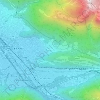 Carte topographique Rungelin, altitude, relief