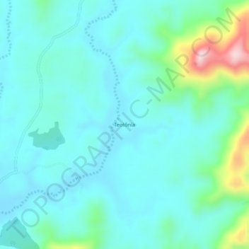 Carte topographique Teotônia, altitude, relief