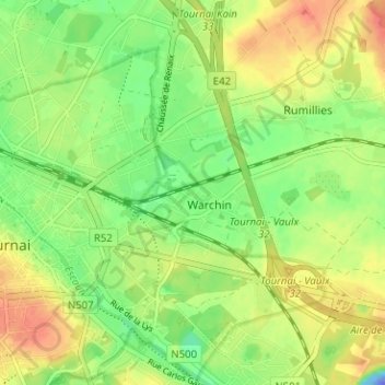 Carte topographique Cité Paul Carette, altitude, relief