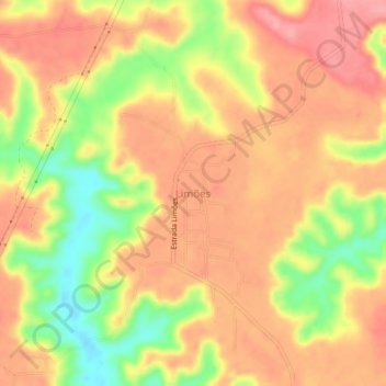 Carte topographique Limões, altitude, relief