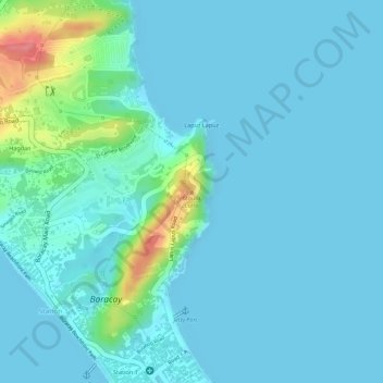 Carte topographique Mount Luho, altitude, relief