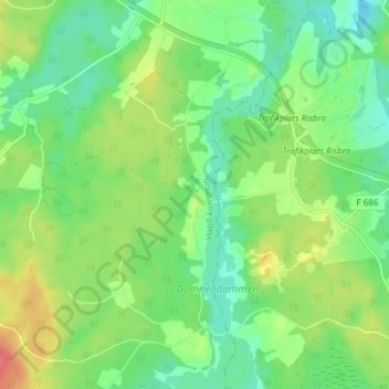 Carte topographique Drottningstorp, altitude, relief