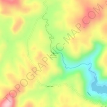 Carte topographique Cachoeira Formosa, altitude, relief