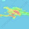 Carte topographique Bahoruco, altitude, relief