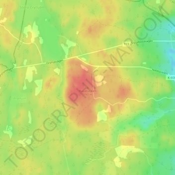 Carte topographique Rävabacken, altitude, relief